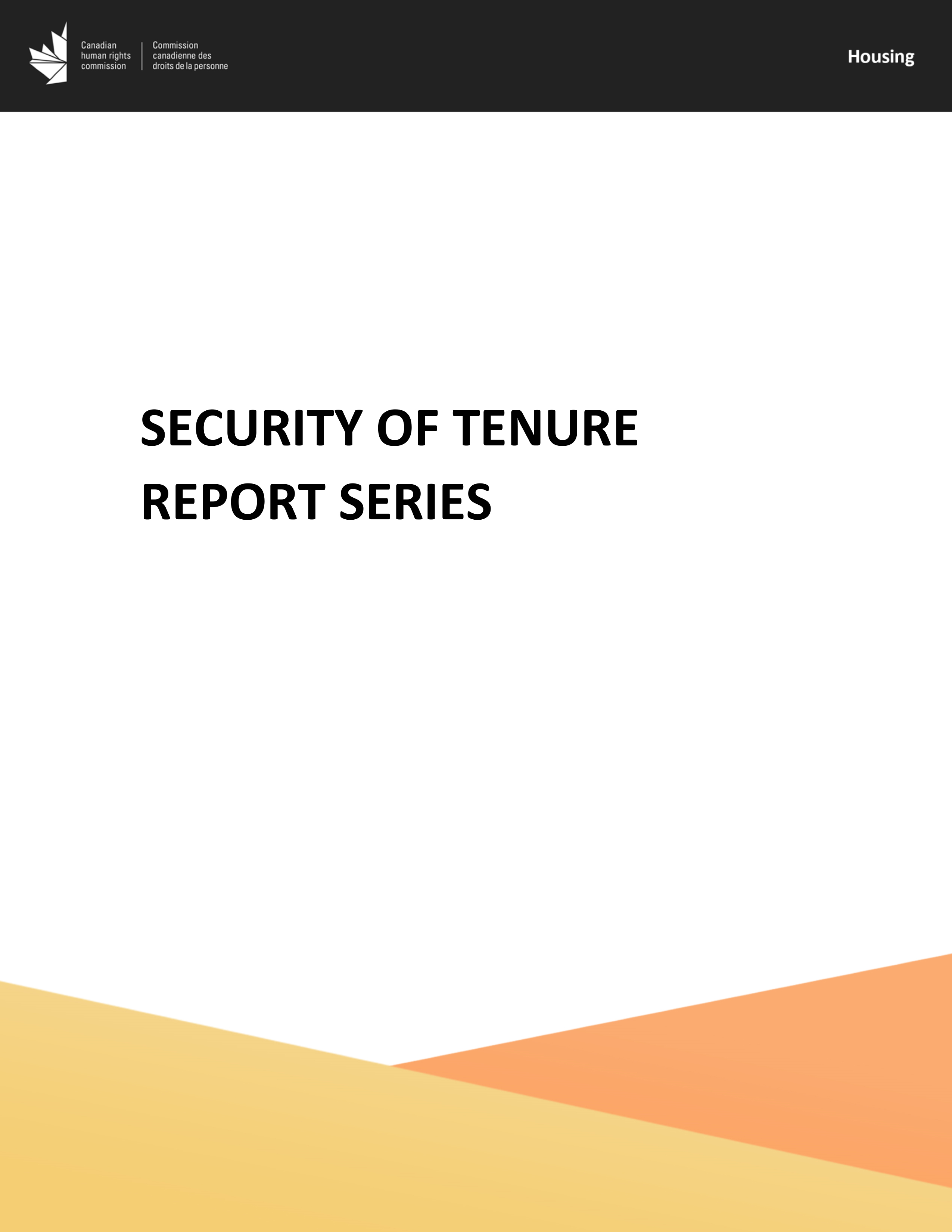 Security of Tenure Reports